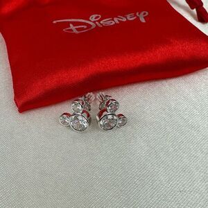 Disney Mickey Mouse‎ silver cubic zirconia stud earrings